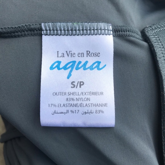 La Vie En Rose Aqua Tankini Swimsuit Top - Picture 4 of 4